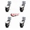 Service Caster 3'' Bright Chrome Neoprene Rubber CastersSide Mount Brackets-, 4PK SCC-GR03S310-NPRB-BC-71678-4-CB180-4 - alternate 2